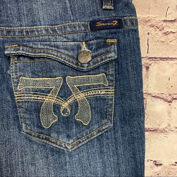 Seven7 Embroidered Studded Denim Capris - Picture 9 of 10